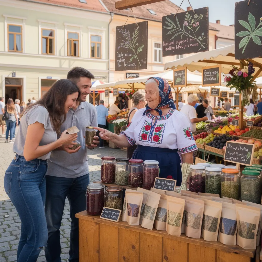Herbál tea infúzió, amely a vérnyomás csökkentésére szolgál