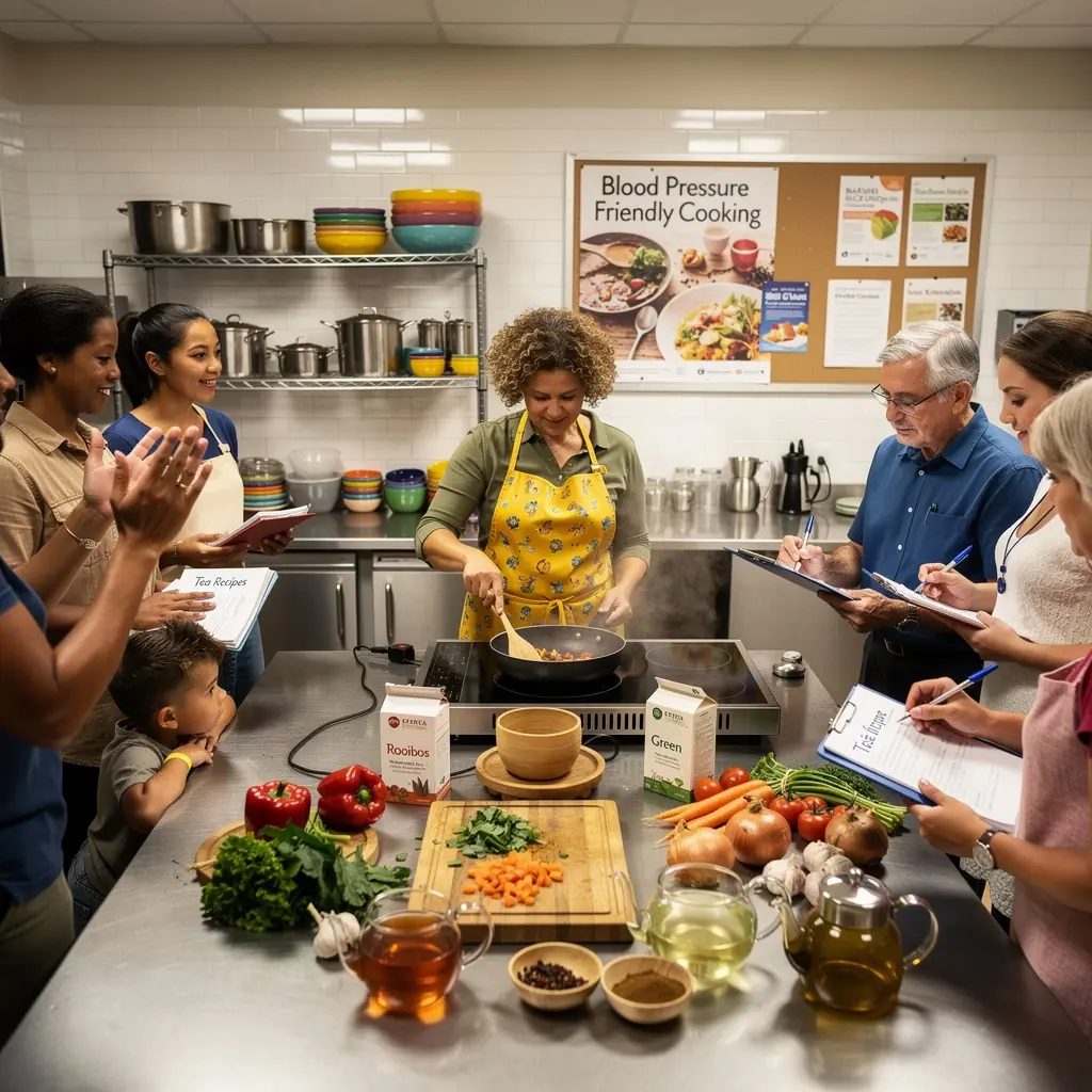 Forró tea, mellette egy füzet, tele receptötletekkel